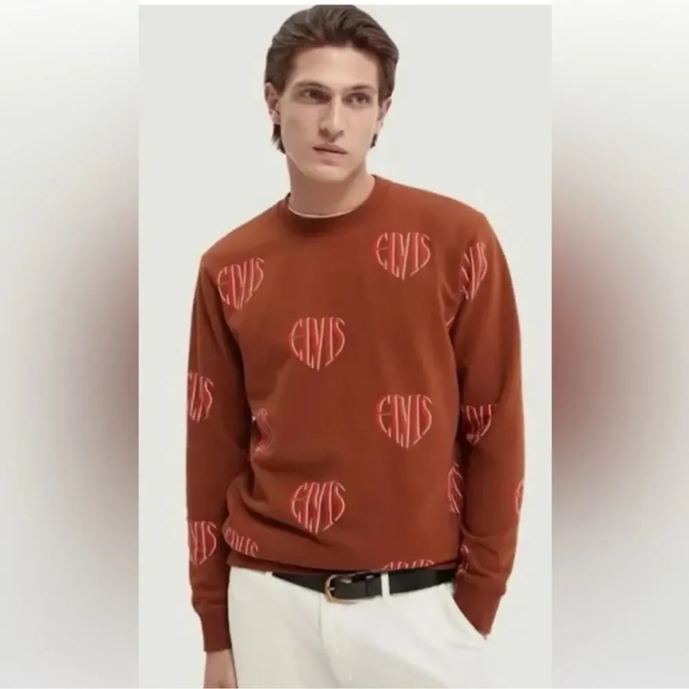 Scotch and Soda Elvis Organic Cotton Crewneck Sweatshirt Size XXL